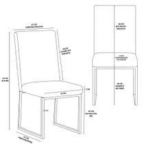 Kit 6 Cadeiras Para Mesa De Jantar Base Industrial Preto Balaqui