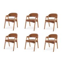 Kit 6 Cadeiras para Mesa de Jantar Gaia Yescasa