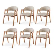 Kit 6 Cadeiras para Mesa de Jantar Gaia Yescasa