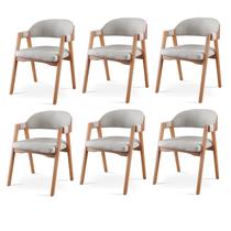 Kit 6 Cadeiras para Mesa de Jantar Gaia Yescasa