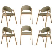 Kit 6 Cadeiras Para Mesa de Jantar Moderna Linho - Balaqui Kit 6 Cadeiras Para Mesa de Jantar Moderna Linho - Balaqui