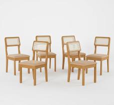 Kit 6 Cadeiras para Sala de Jantar Ágata