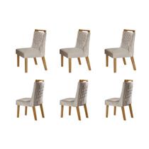 Kit 6 Cadeiras para Sala de Jantar Atena