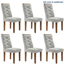 Kit 6 Cadeiras para Sala de Jantar Germany Espresso Móveis Kit 6 Cadeiras para Sala de Jantar Germany Espresso Móveis
