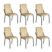 Kit 6 Cadeiras para Sala de Jantar Malibu Kit 6 Cadeiras para Sala de Jantar Malibu