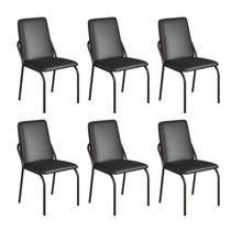 Kit 6 Cadeiras para Sala de Jantar Malibu