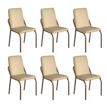 Kit 6 Cadeiras para Sala de Jantar Malibu