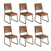 Kit 6 Cadeiras para Sala de Jantar Napoli Marrom Kit 6 Cadeiras para Sala de Jantar Napoli Marrom