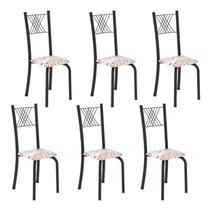 Kit 6 Cadeiras para Sala de Jantar Sara