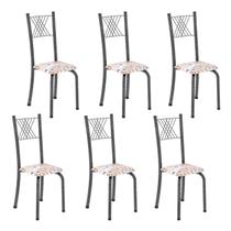 Kit 6 Cadeiras para Sala de Jantar Sara