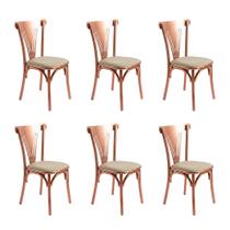 Kit 6 Cadeiras Paris Luxo Sala de Estar Área Gourmet Estrutura Aço Cobre Design Premium - Cobre/bege Kit 6 Cadeiras Paris Luxo Sala de Estar Área Gourmet Estrutura Aço Cobre Design Premium - Cobre/bege