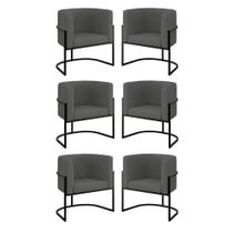 Kit 6 Cadeiras Poltrona Lua Veludo Sala Quarto Preto Balaqui Kit 6 Cadeiras Poltrona Lua Veludo Sala Quarto Preto Balaqui