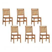 Kit 6 Cadeiras Rebeca Madeira Maciça Kit 6 Cadeiras Rebeca Madeira Maciça