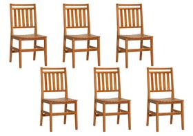 Kit 6 cadeiras rebeca madeira maciça