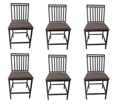 Kit 6 Cadeiras Reforçada Para Cozinha E Sala Jantar Liane Marrom