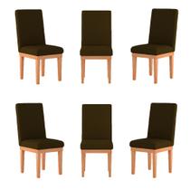 KIT 6 Cadeiras Reforçadas para Mesa de Jantar Balaqui Decor