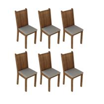 Kit 6 Cadeiras Rustic Pérola Madesa 4290