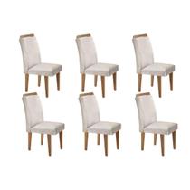 Kit 6 Cadeiras Sala Jantar Athenas 6 Un Imbuia/Veludo Creme - Rufato Kit 6 Cadeiras Sala Jantar Athenas 6 Un Imbuia/Veludo Creme - Rufato