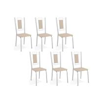 Kit 6 Cadeiras Sala Jantar Florença C005 6 Un Cromada/Nude 16 - Kappesberg