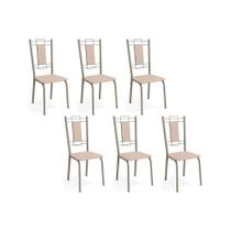 Kit 6 Cadeiras Sala Jantar Florença C005 6 Un Niquel/Nude 16 - Kappesberg