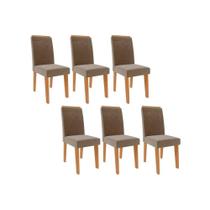 Kit 6 Cadeiras Sala Jantar Taís 6 Un Nature/Joli - Cimol