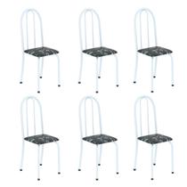 Kit 6 Cadeiras Tubular 96x36x41 Cm Iris B