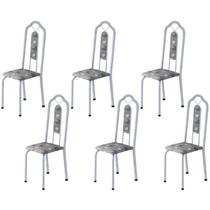 Kit 6 Cadeiras Tubular Bianca