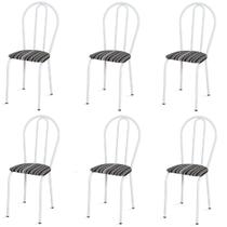 Kit 6 Cadeiras Tubulares Cozinha Sala de Jantar Varanda - Artefamol