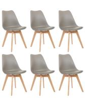 Kit 6 Cadeiras Tulipa Saarinen Cinza