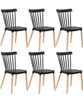Kit 6 Cadeiras Windsor Preto