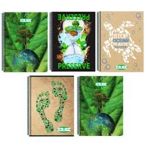 Kit 6 Caderno Ecologic X 80 Folhas Arame Capa Dura Reforçado