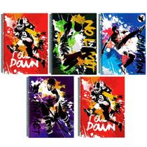 Kit 6 Caderno Sport X 80 Folhas Arame Capa Dura Reforçado