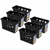 Kit 6 Caixa Arquivo Dello Pastas Suspensa Documentos Multiuso