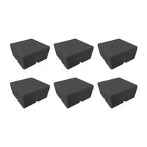 Kit 6 Caixa Balun para Câmera de Segurança Preta 9x9cm - Acton