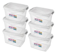 Kit 6 Caixa Organizadora Plástica Sanremo 29 Lt Transparente