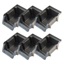 Kit 6 Caixa Parafusos Gaveteiro Organizadora N3 Bin Preto Kit 6 Caixa Parafusos Gaveteiro Organizadora N3 Bin Preto