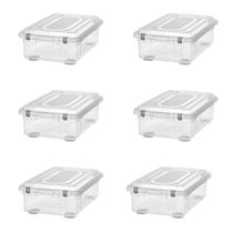 Kit 6 Caixa Plastica Organizadora 28 Litros Baixa Sanremo Kit 6 Caixa Plastica Organizadora 28 Litros Baixa Sanremo