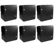 Kit 6 Caixa Plastica Organizadora Camera Cftv - Preto