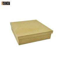 Kit 6 Caixa Quadrada Tampa Sapato 30x30x7 Mdf Madeira