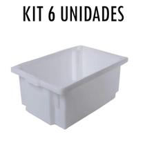 Kit 6 Caixas Organizadora Plástica Com Tampa 4,5 Litros Kit 6 Caixas Organizadora Plástica Com Tampa 4,5 Litros