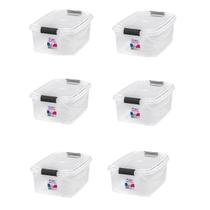 Kit 6 Caixas Organizadora Transparente 6L C/Tampa-SANREMO