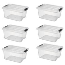 Kit 6 Caixas Organizadoras Monte Líbano 15 L Transparente Kit 6 Caixas Organizadoras Monte Líbano 15 L Transparente
