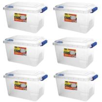 Kit 6 Caixas Organizadoras Multiuso Alta 4,5 L Transparente - Ercaplast