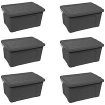 Kit 6 Caixas Organizadoras Multiuso Container 70 Litros
