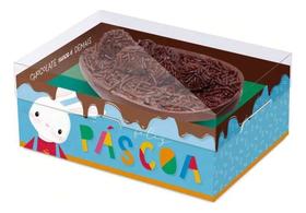 Kit 6 Caixas P/ Meio Ovo De Páscoa 350g Com Colher Cromus