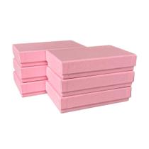 Kit 6 Caixas Rosa Com Espumas Alta Qualidade Para Organização Presentes Acessórios Relógios