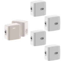 Kit 6 Caixas Sobrepor Disjuntor Tomada 20A Elétrica Residencial Obra Instalação Reforma Branco