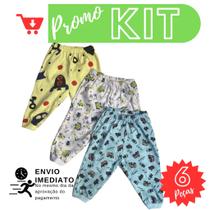 KIT 6 calça bebê menina menino envio imediato ESTAMPADAS Linha verão KIT 6 calça bebê menina menino envio imediato ESTAMPADAS Linha verão