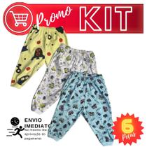 kit 6 CALÇA Infantil 1 , 2 , 3 anos menina menino envio imediato ESTAMPADAS Linha verão