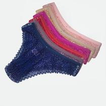 Kit 6 Calcinha Asa Delta Semi Fio Lingerie De Renda Adulto Feminina Cos Alto
